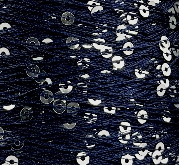 Di.Vè Paillettes Lux 660 m / 100 g – Fil à paillettes effet miroir col. Navy